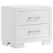 Jessica 4-piece Eastern King LED Bedroom Set Snow White