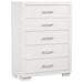 Jessica 5-piece Eastern King LED Bedroom Set Snow White