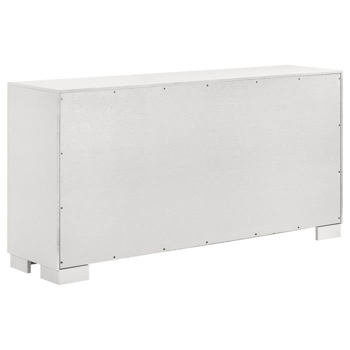 Jessica 4-piece Queen LED Bedroom Set Snow White