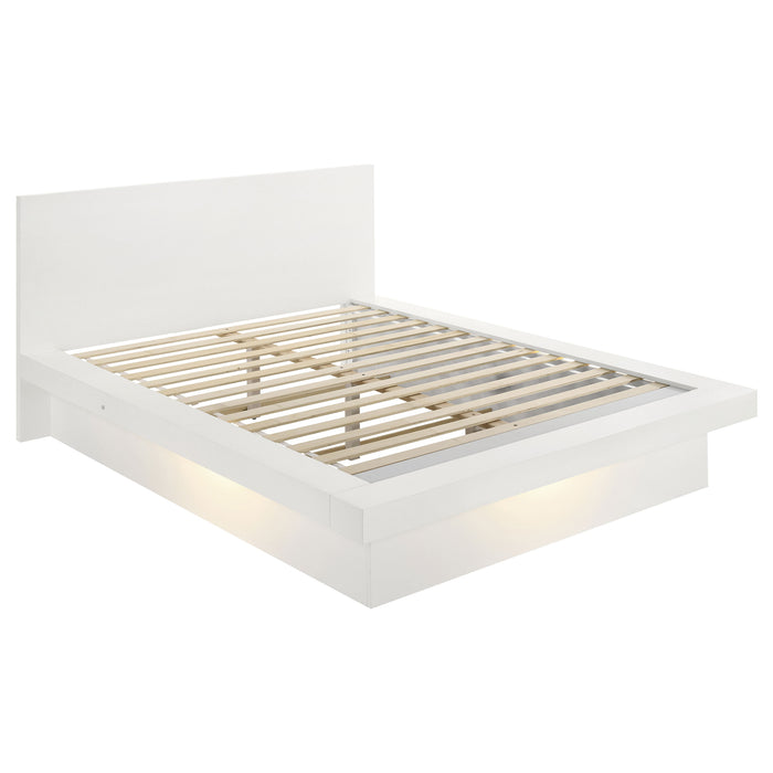 Jessica 5-piece Queen LED Bedroom Set Snow White