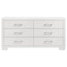 Jessica 6-drawer Dresser Snow White
