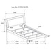 Felicity Wood California King LED Panel Bed White High Gloss