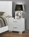 Felicity 2-drawer Nightstand White High Gloss