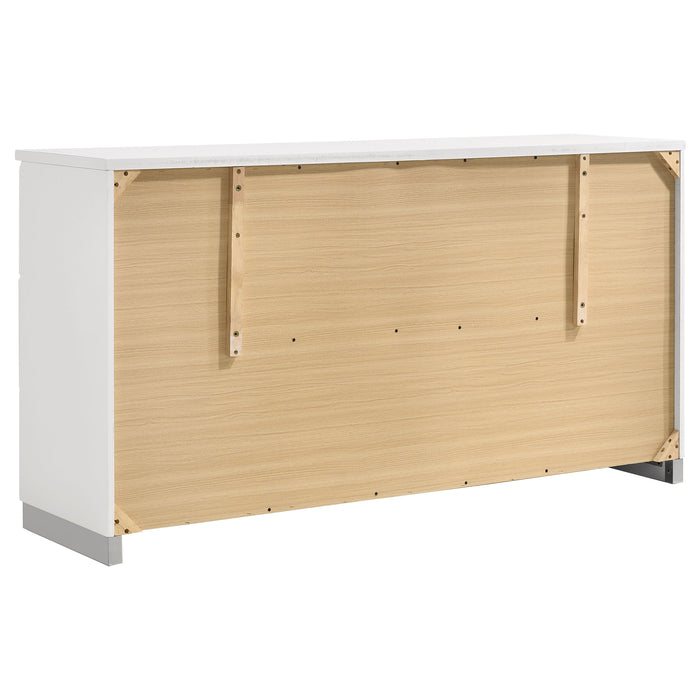 Felicity 4-piece Eastern King Platform Bedroom Set White