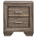 Kauffman 2-drawer Nightstand Washed Taupe
