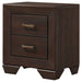 Kauffman 2-drawer Nightstand Dark Cocoa