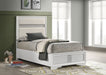 Miranda 54-inch Upholstered Twin Panel Bed White