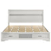 Miranda 51-inch Wood Eastern King Storage Panel Bed White