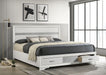 Miranda 51-inch Wood California King Storage Panel Bed White