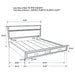Miranda 51-inch Wood California King Storage Panel Bed White