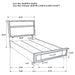 Miranda 51-inch Wood Twin Storage Panel Bed White