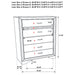 Miranda 6-drawer Bedroom Chest White