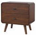 Robyn 2-drawer Nightstand Bedside Table Dark Walnut