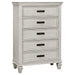 Franco 5-piece Eastern King Bedroom Set Distressed White