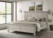 Franco Wood Eastern King Panel Bed Distressed White