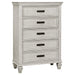 Franco 5-piece Eastern King Bedroom Set Distressed White