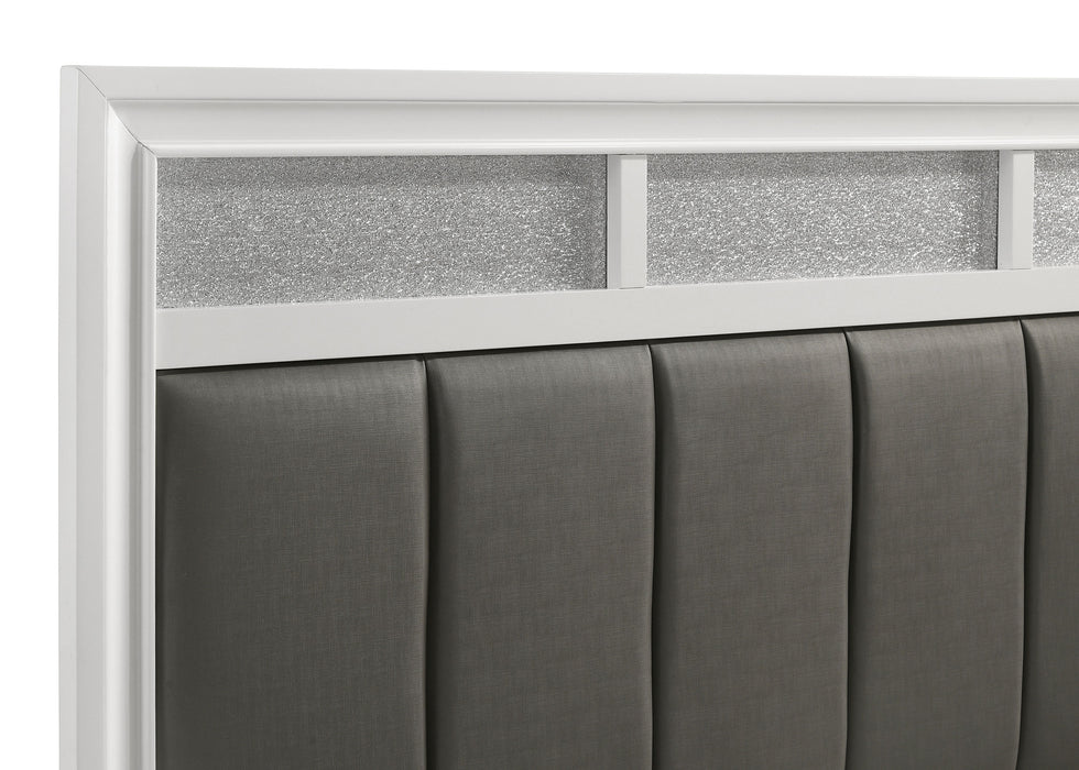 Barzini Wood Queen Panel Bed White