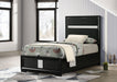 Miranda 54-inch Upholstered Twin Panel Bed Black