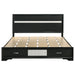 Miranda 51-inch Wood California King Storage Panel Bed Black