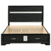 Miranda 51-inch Wood Queen Storage Panel Bed Black