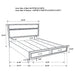 Miranda 51-inch Wood Queen Storage Panel Bed Black
