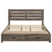 Brantford Wood Eastern King Storage Panel Bed Barrel Oak