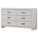Brantford 6-drawer Dresser Coastal White