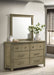 Hazlewood 6-drawer Bedroom Dresser with Mirror Vineyard Oak