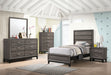 Watson Wood Twin Panel Bed Grey Oak