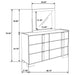 Hyland 6-drawer Dresser with Mirror Natural