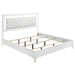 Cassia Eastern King LED Panel Bed White High Gloss