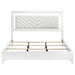 Cassia Eastern King LED Panel Bed White High Gloss