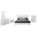 Cassia 5-piece Eastern King LED Bedroom Set White High Gloss