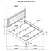 Cassia 5-piece Eastern King LED Bedroom Set White High Gloss