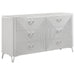 Cassia 4-piece Queen LED Bedroom Set White High Gloss
