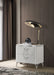 Cassia 2-drawer Nightstand Bedside Table White High Gloss