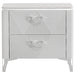 Cassia 2-drawer Nightstand Bedside Table White High Gloss