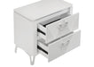 Cassia 2-drawer Nightstand Bedside Table White High Gloss