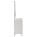 Cassia 6-drawer Dresser Cabinet with Mirror White High Gloss