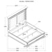 McKinney Eastern King LED Light Panel Bed Vintage White