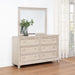 Pembroke 6-drawer Bedroom Dresser with Mirror Washed Oak