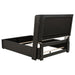 Leandro 55-inch Queen Wingback Bed Burnished Black