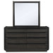 Leandro 8-drawer Bedroom Dresser with Mirror Burnished Black
