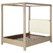 Solano 85-inch Eastern King Canopy Bed Weathered Mango
