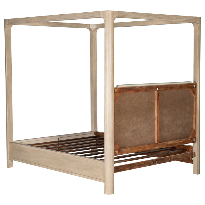 Solano 85-inch Eastern King Canopy Bed Weathered Mango