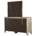 Solano 9-drawer Bedroom Dresser with Mirror Weathered Mango