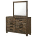 Woodmont 8-drawer Dresser with Mirror Rustic Golden Brown