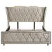 Lorient Eastern King LED Upholstered Bed Ivory and Camel