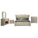 Lorient 5-piece Eastern King Bedroom Set Ivory and Camel