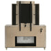 Lorient 8-drawer LED Flame Box Dresser and Mirror Ivory Camel
